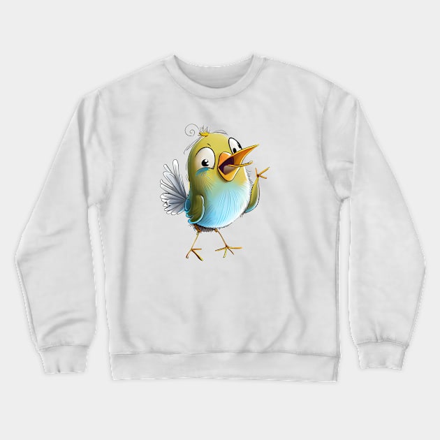 Singing yellow birdie Crewneck Sweatshirt by KOTOdesign